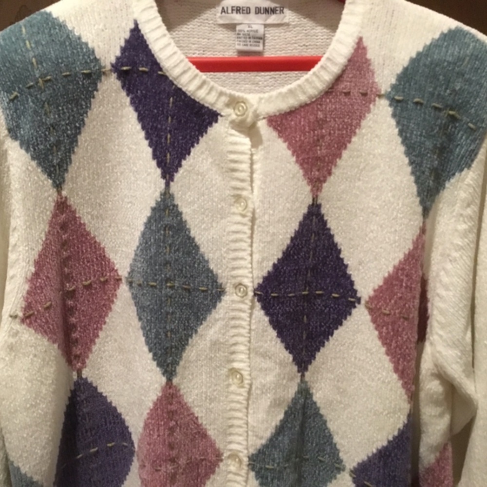 ALFRED DUNNER LONG SLEEVE BUTTON FRONT SWEATER * SIZE XL * NEW WITH TAGS - Picture 4 of 5